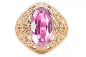 Ring Amethyst 14K Yellow gold Vintage craft vrc074y